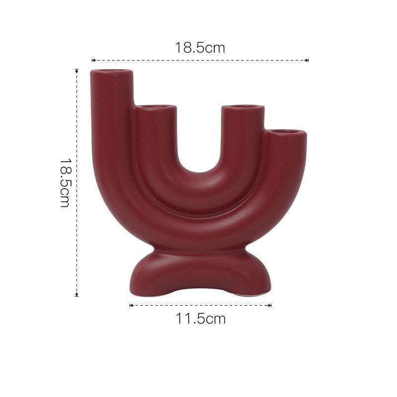 White Ceramic Candlestick