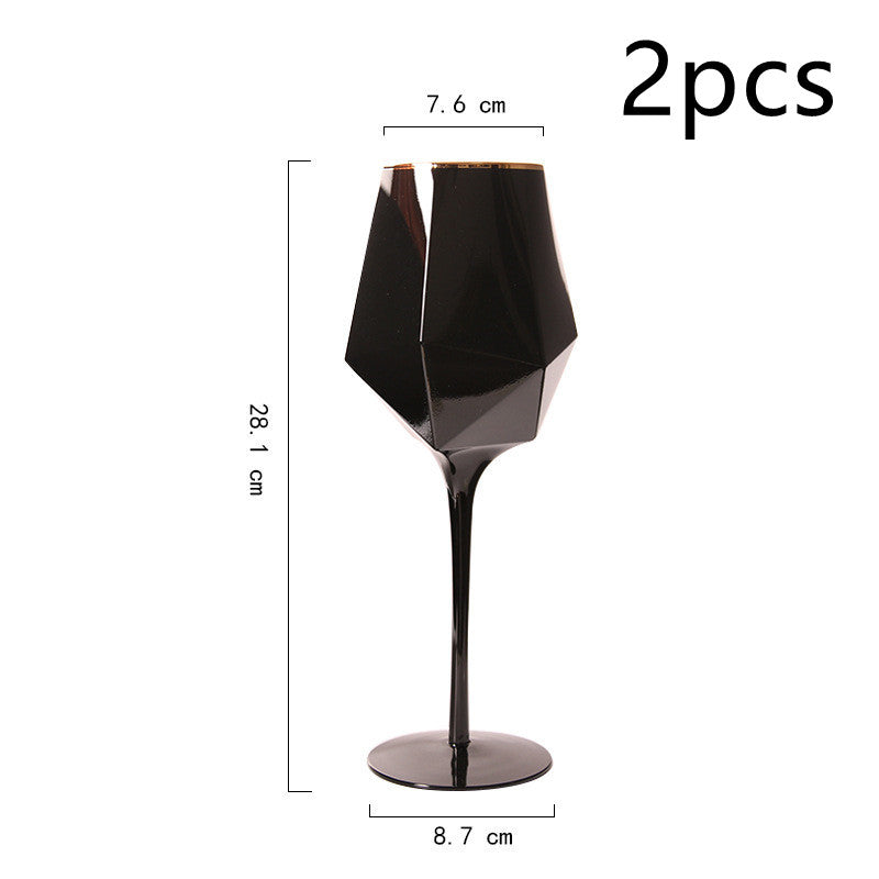 Geometric Glass Champagne Glasses