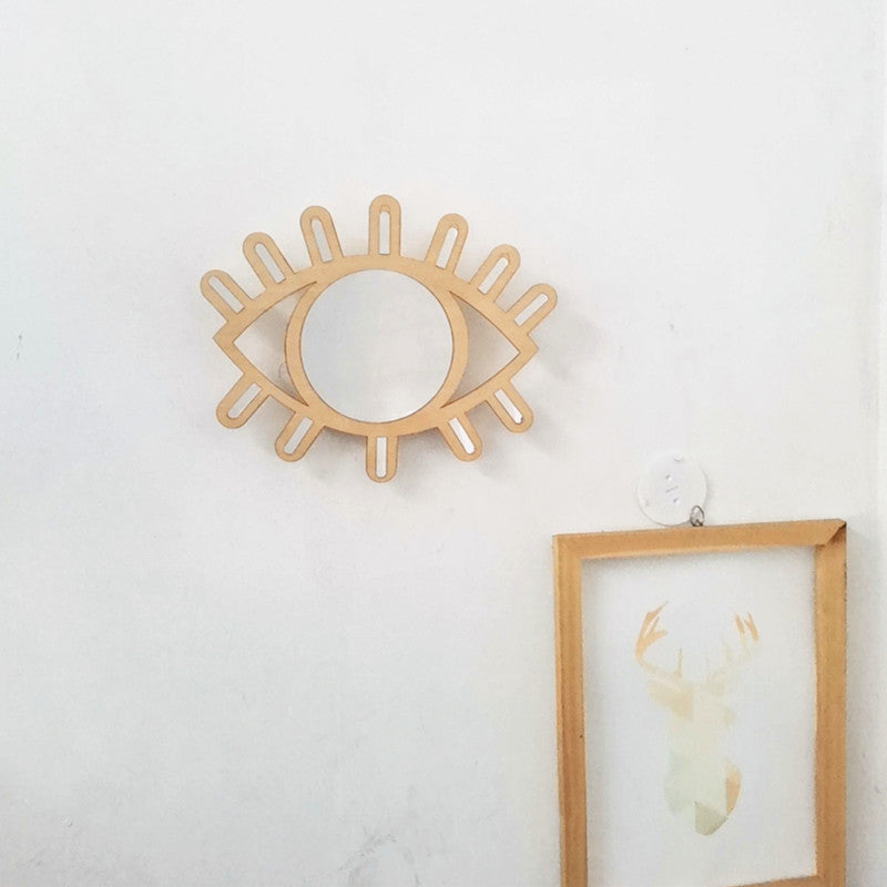 Wooden Eye Wall Mirror