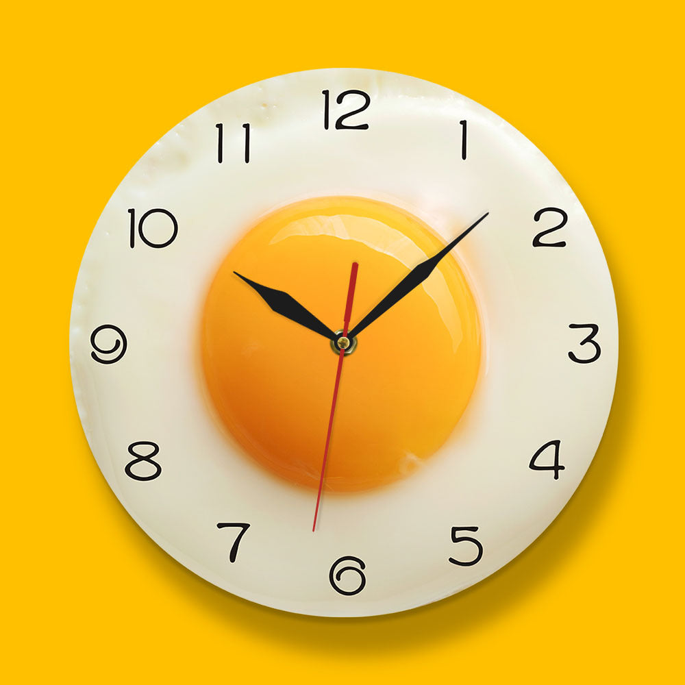 Poached Egg Plastic Wall Clock