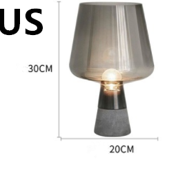 Modern Cement Glass Table Lamp