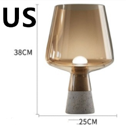 Modern Cement Glass Table Lamp