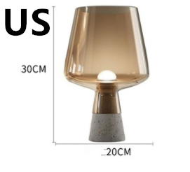 Modern Cement Glass Table Lamp