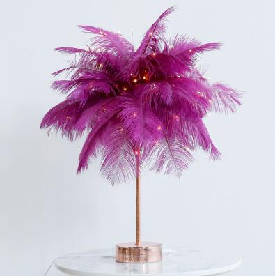 Feather Lamp Bedside or Table Lamp