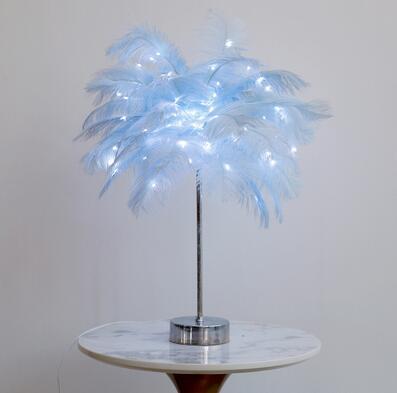 Feather Lamp Bedside or Table Lamp