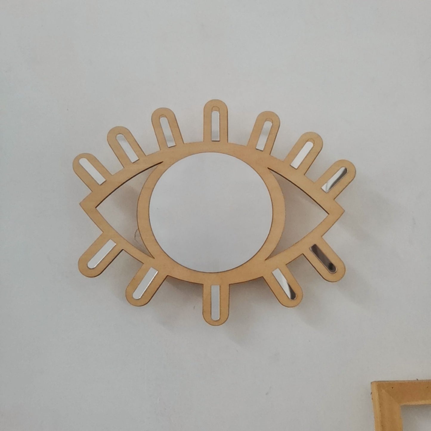 Wooden Eye Wall Mirror