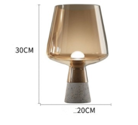 Modern Cement Glass Table Lamp