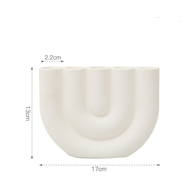 White Ceramic Candlestick