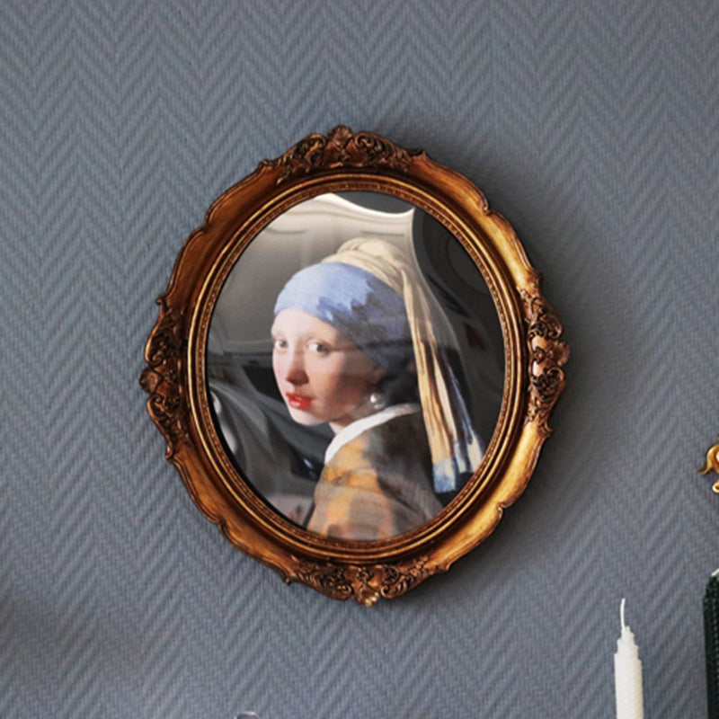 Gold Retro Framed Mirror