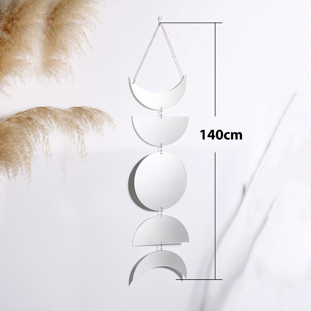 Wall Hanging Sun And Crescent Acrylic Mirror