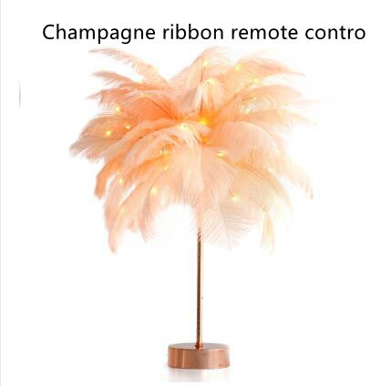 Feather Lamp Bedside or Table Lamp