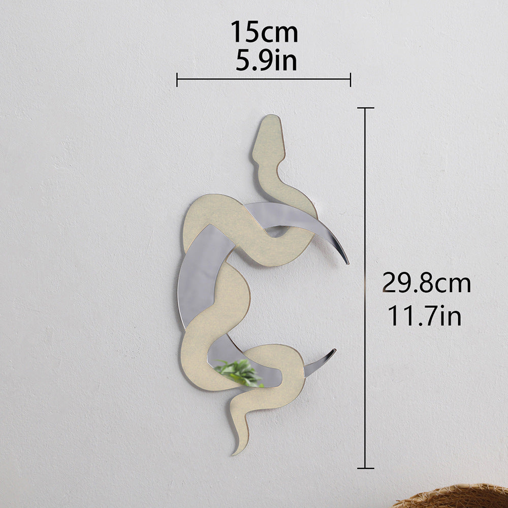 3D Wall Sticker Crescent Moon Snake