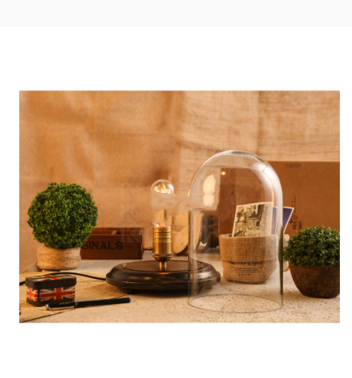 Wooden Table Lamp With Adjustable Brightness