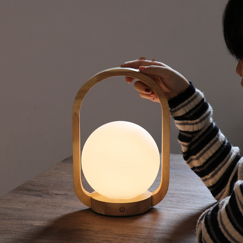 Dimmable Bedside Glass Table Lamp
