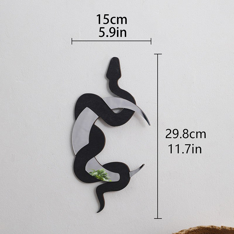 3D Wall Sticker Crescent Moon Snake