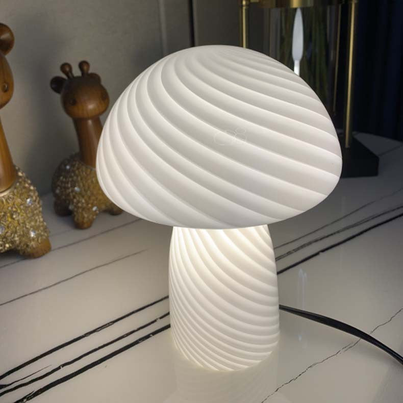 Glass Mushroom Table Lamp