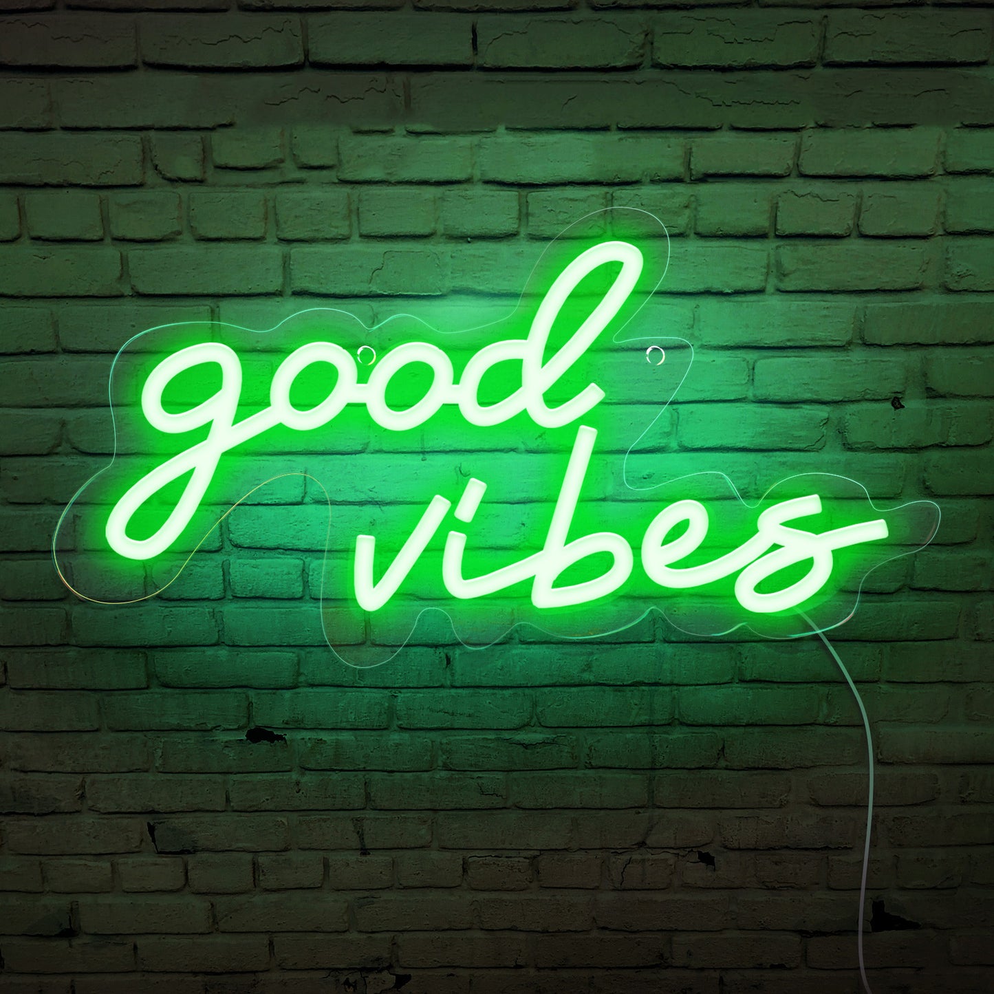 Neon Good Vibes Luminous Word Acrylic