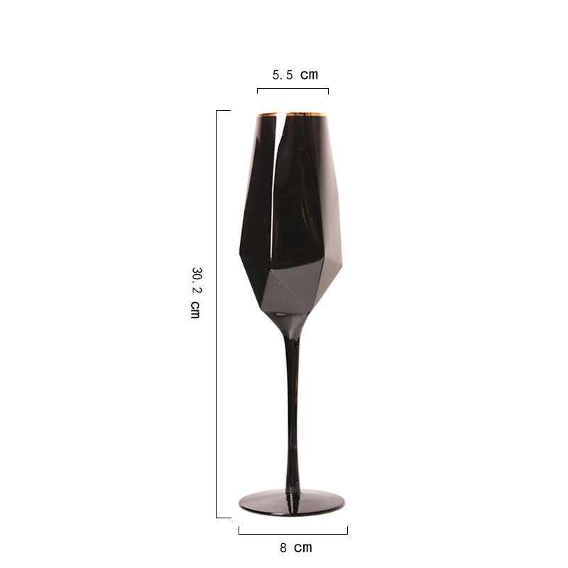 Geometric Glass Champagne Glasses