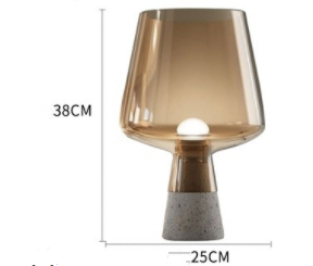 Modern Cement Glass Table Lamp