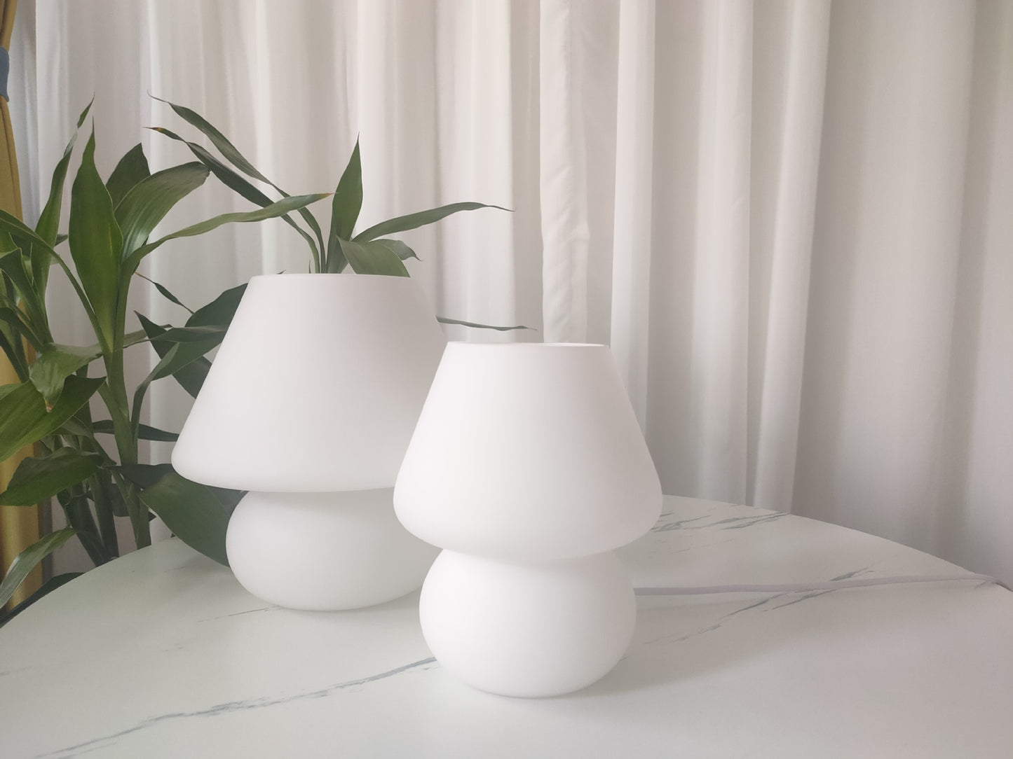 Multicolor Glass Mushroom Table Lamp