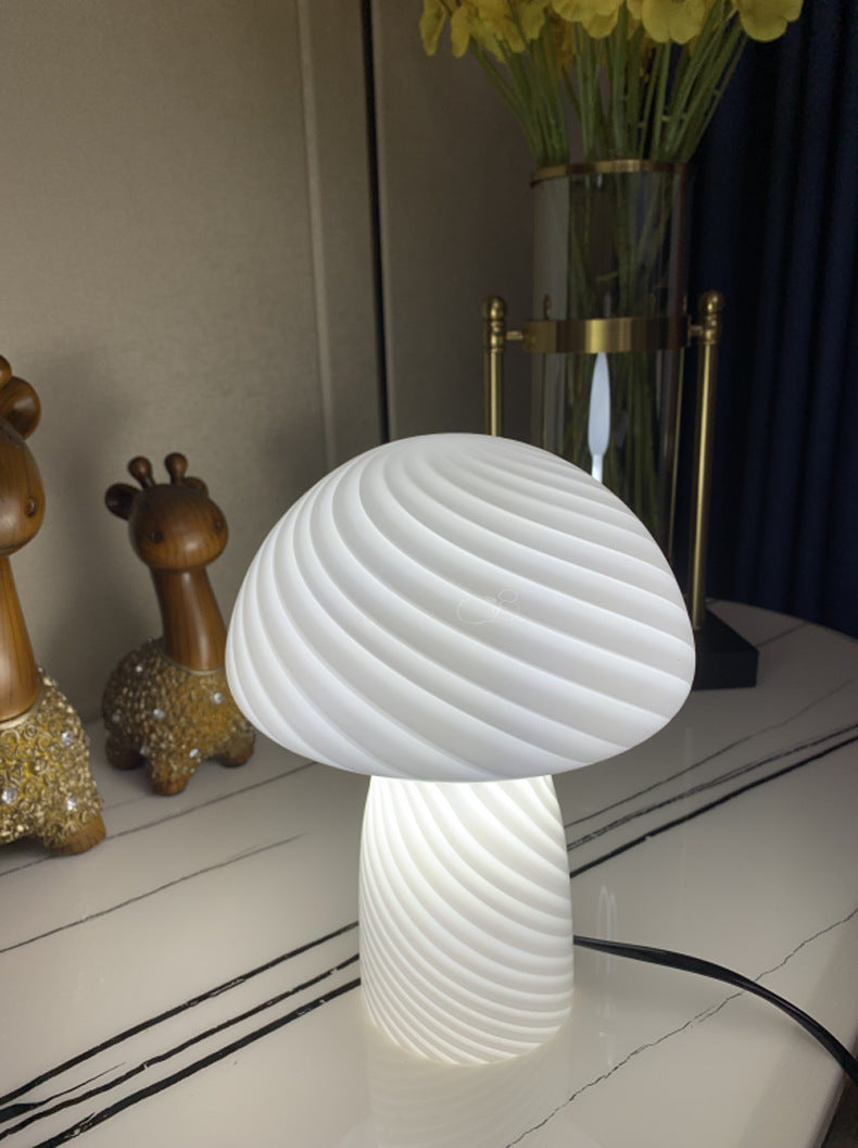 Glass Mushroom Table Lamp