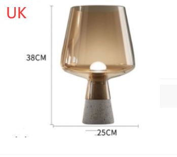 Modern Cement Glass Table Lamp