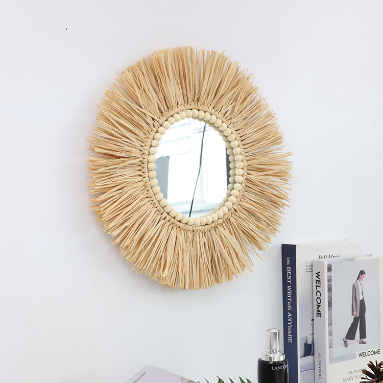 Raffia Wall Mirror