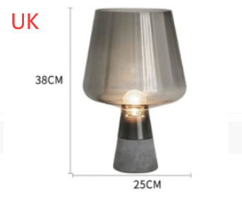 Modern Cement Glass Table Lamp