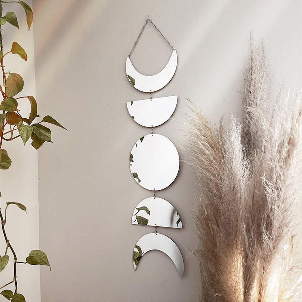 Wall Hanging Sun And Crescent Acrylic Mirror
