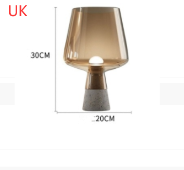 Modern Cement Glass Table Lamp