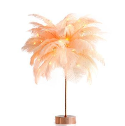 Feather Lamp Bedside or Table Lamp