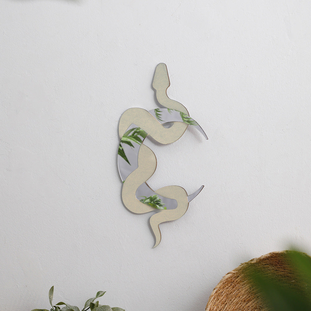 3D Wall Sticker Crescent Moon Snake