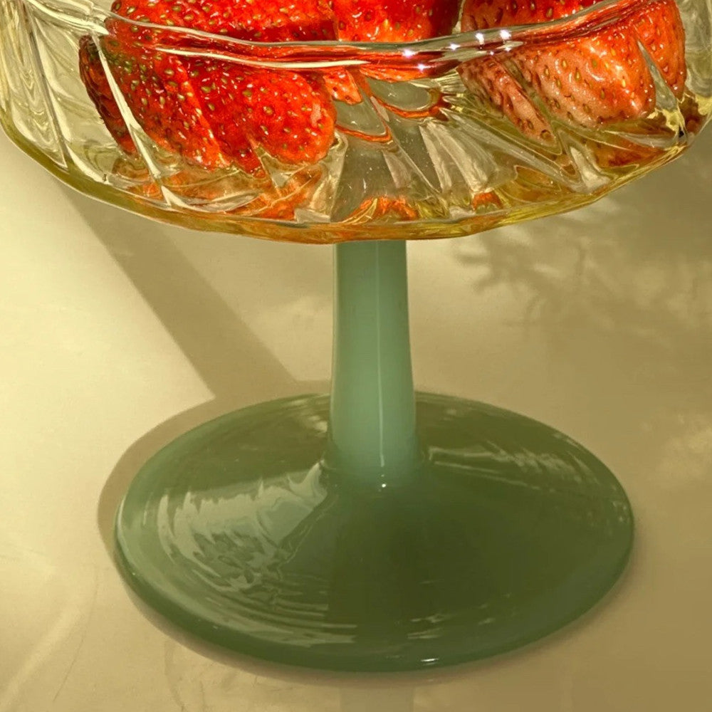 Striped Retro Glass Goblet