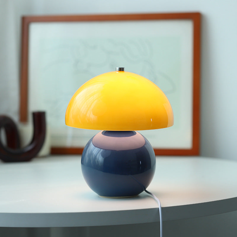 Bedside Ceramic Glass Lamp
