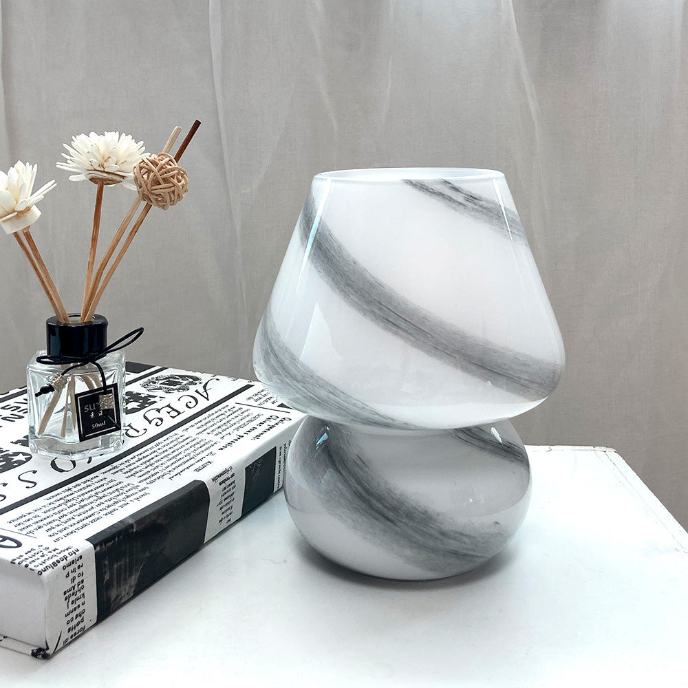 Glass Mushroom Table Lamp