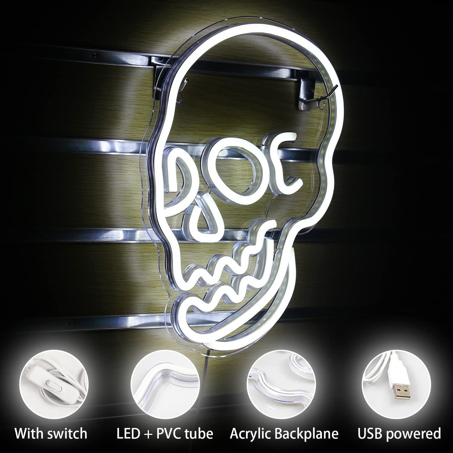 Neon Skull Light LED