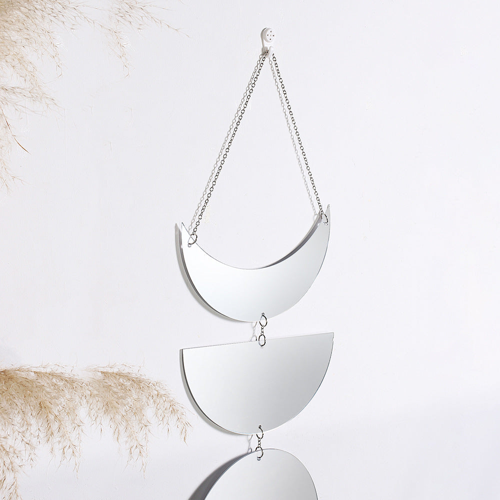 Wall Hanging Sun And Crescent Acrylic Mirror