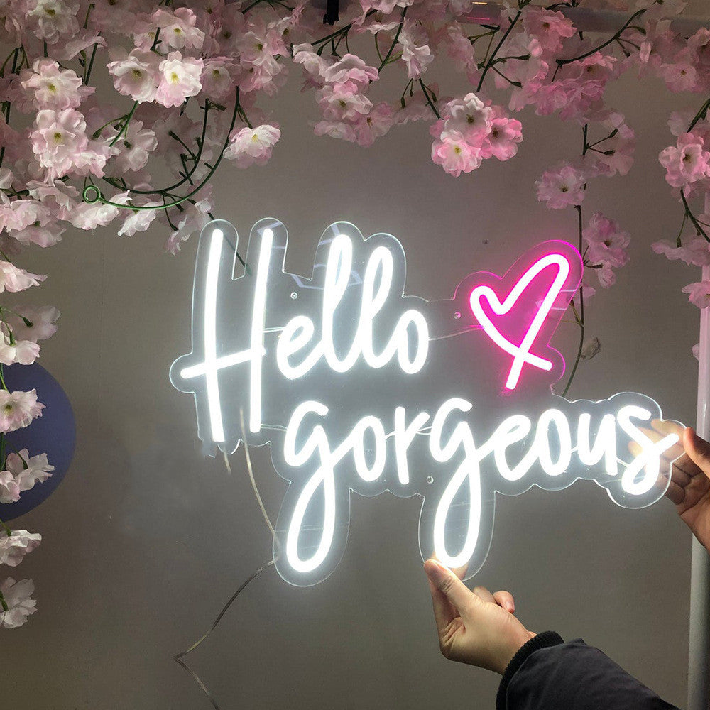 Neon Hello Gorgeous Luminous Sign