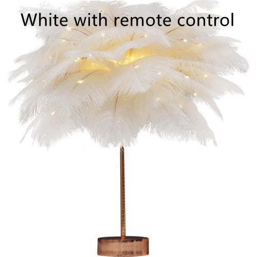 Feather Lamp Bedside or Table Lamp