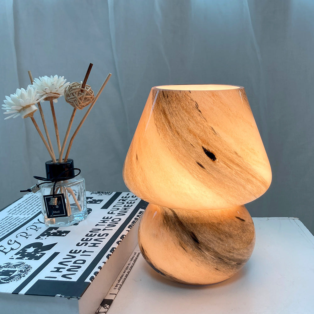 Glass Mushroom Table Lamp