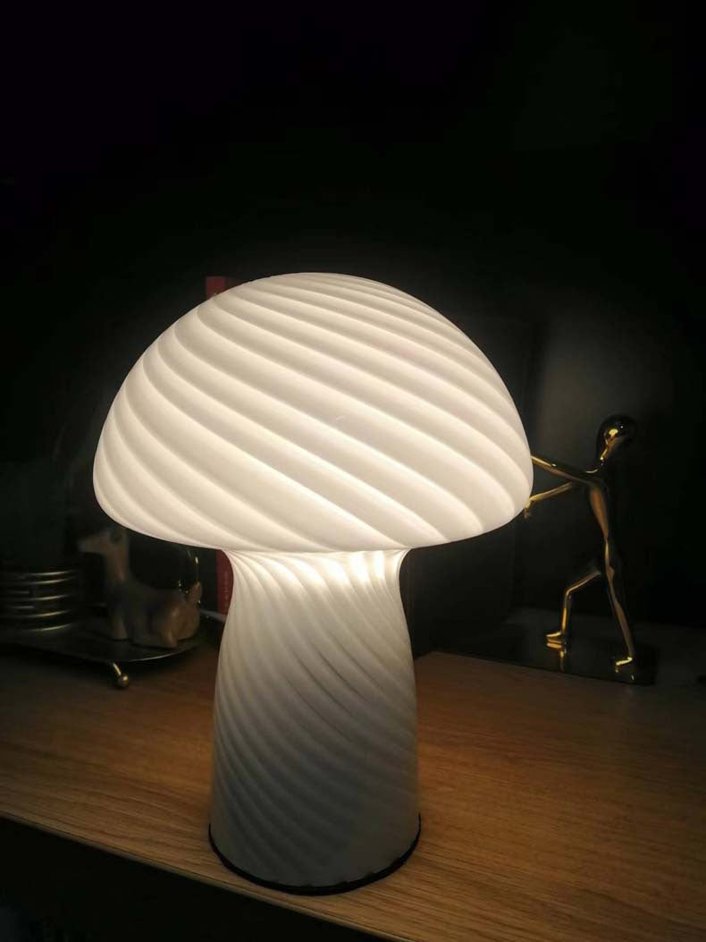 Glass Mushroom Table Lamp