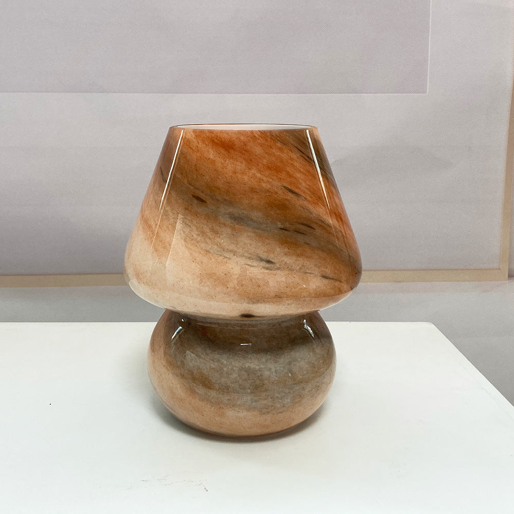 Glass Mushroom Table Lamp