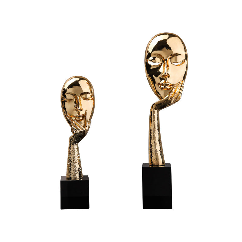 Aspera Abstract Gold Face - offbeatabode