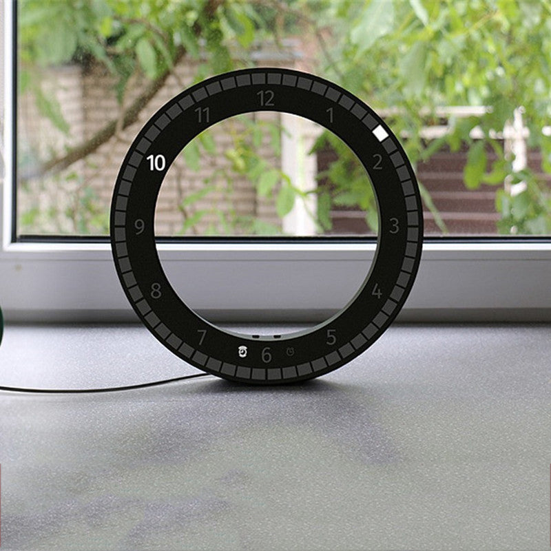 LED Digital Wall Clock Dual-Use Dimming Digital Circular Photoreceptive Clocks - Offbeat Abode and Unique Beats