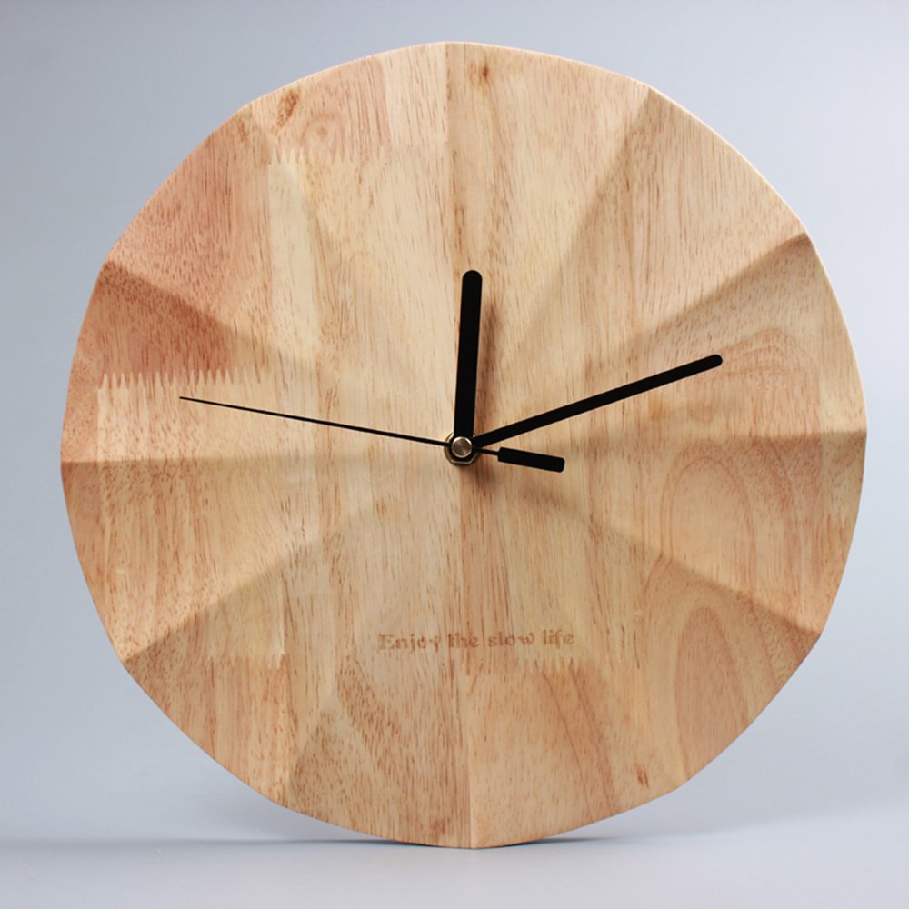 Wooden clock wall clock - Offbeat Abode and Unique Beats