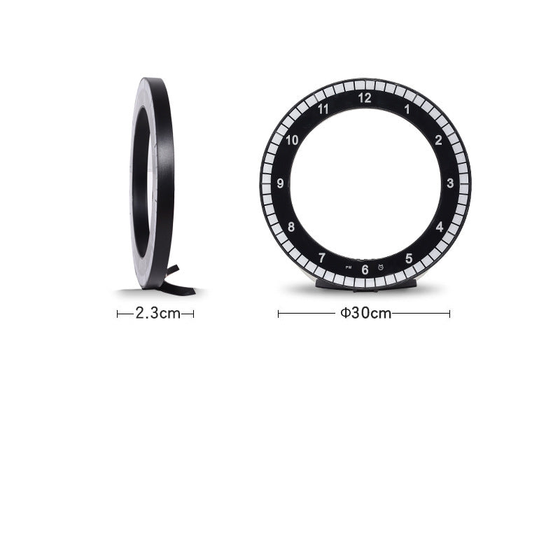 LED Digital Wall Clock Dual-Use Dimming Digital Circular Photoreceptive Clocks - Offbeat Abode and Unique Beats
