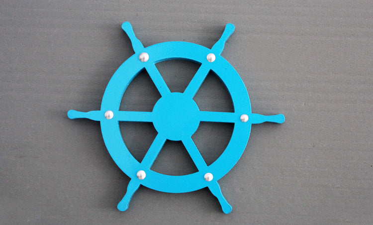 Mediterranean Nordic DIY Clock Lighthouse Rudder Lifebuoy Small Fish Clock DIY Wall Clock - Offbeat Abode and Unique Beats