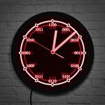 LED Luminous Wall Clock Black Wall Clock Binary Time Scale Home Decoration Clock Wall Clock - Offbeat Abode and Unique Beats