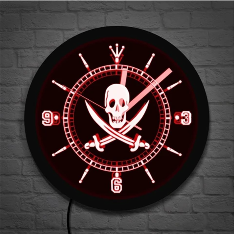 LED Luminous Wall Clock Black Wall Clock - Offbeat Abode and Unique Beats