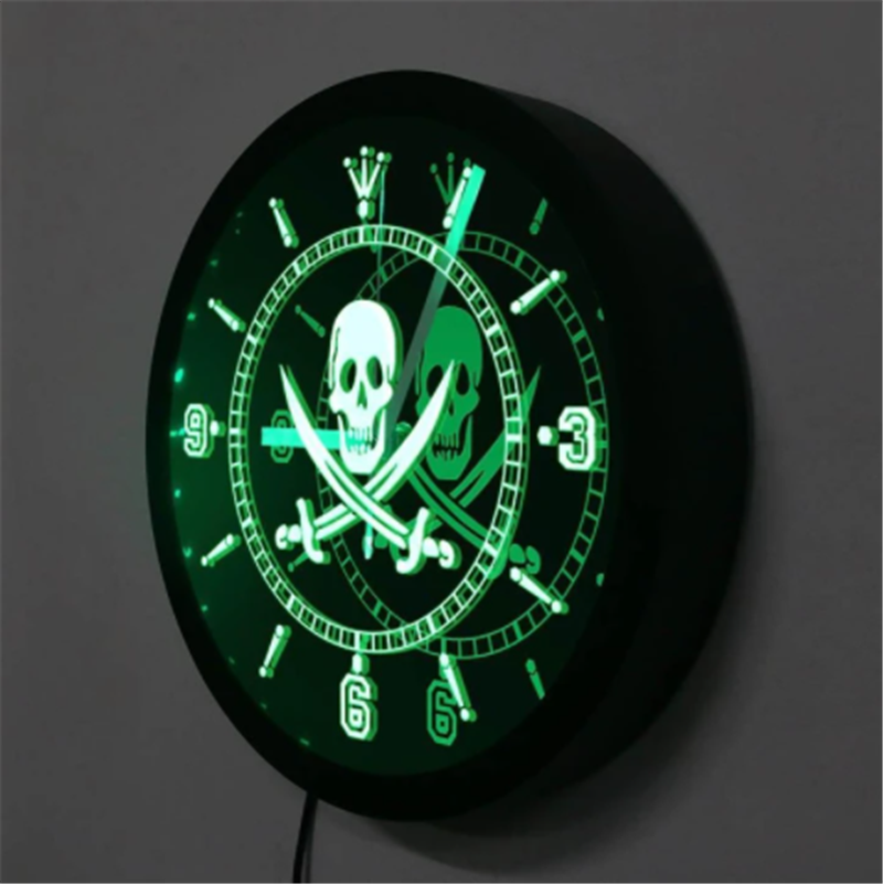 LED Luminous Wall Clock Black Wall Clock - Offbeat Abode and Unique Beats